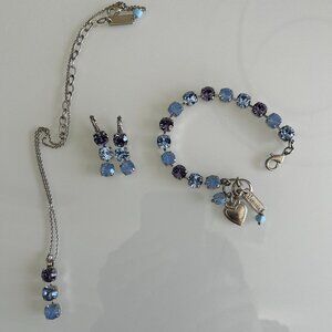 Mariana Swarovski Crystal Set Purple and Blue